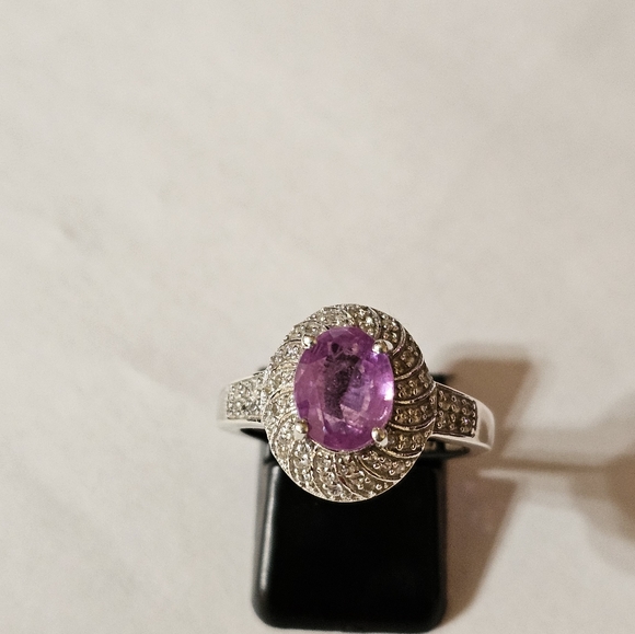 Genuine IIakaka Pink Sapphire 💗 Zircon 💍 Size 8! New - Picture 4 of 6
